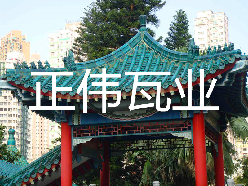 绿色四角亭